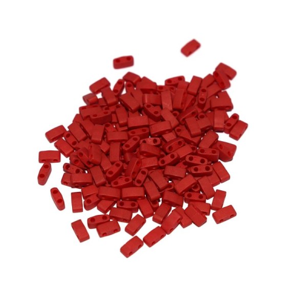 5 g Miyuki Half Tila Metallic brick red mat HTL-2040 - Photo n°1