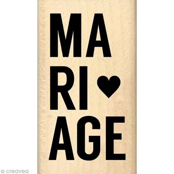 Tampon mariage - La bague au doigt - Grand mariage - 4 x 7 cm - Photo n°1