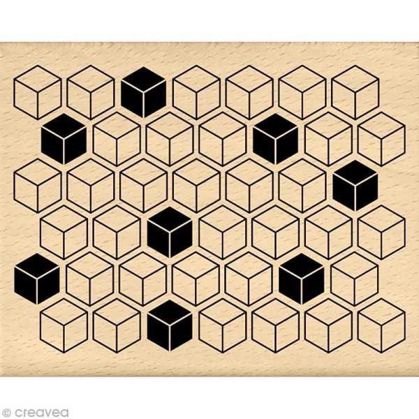 Tampon One man show - Petits cubes - 10 x 8 cm - Photo n°1