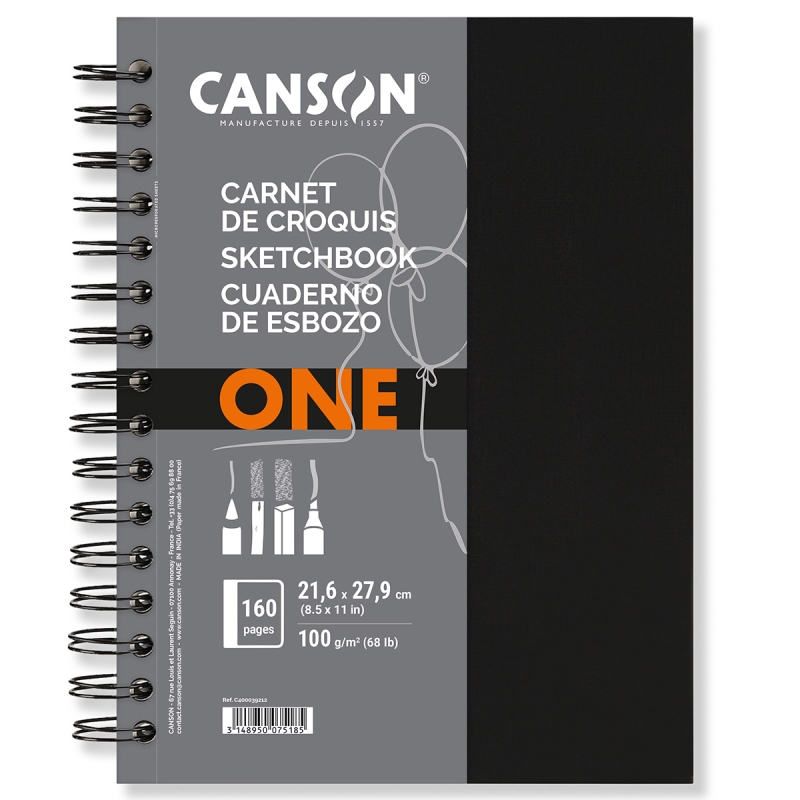 Canson Art Book One Papier à dessin 80 feuilles 10,2 x 15,2 cm Blanc 