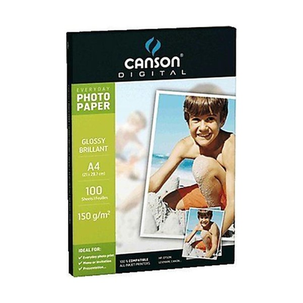 Papier Canson Digital Everyday Photo Brillant 180G A4 10 Feuilles - Photo n°1