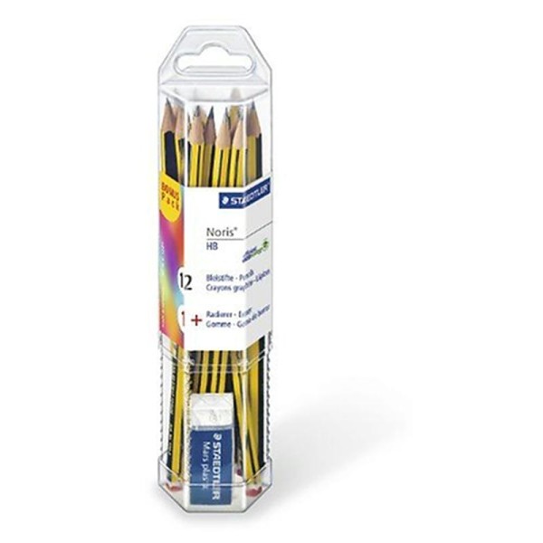 Staedtler - Noris - Pack de 12 Crayons graphites 1 Gomme - HB - Photo n°1