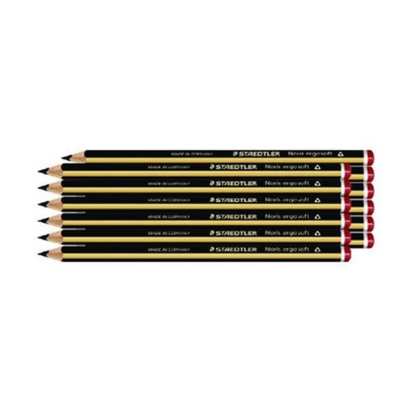 Staedtler 153 Noris Ergosoft Crayon graphite jumbo Mine 2B Boîte de 12 (Import Royaume Uni) - Photo n°1