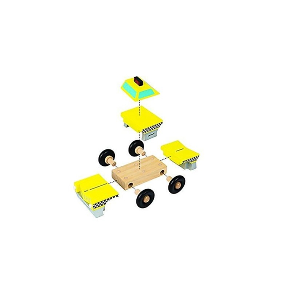 Janod - 4505217 - Magnet kit - Taxi - Multicolore - Photo n°1