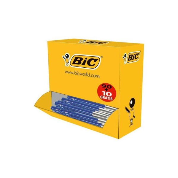 Bic M10 Clic Value pack de 90 + 10 Stylos-bille Moyenne Bleu - Photo n°1