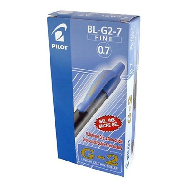 Pilot G207 Lot de 12 stylos rollers à encre gel pointe fine 0,7 mm Bleu ciel - Photo n°1