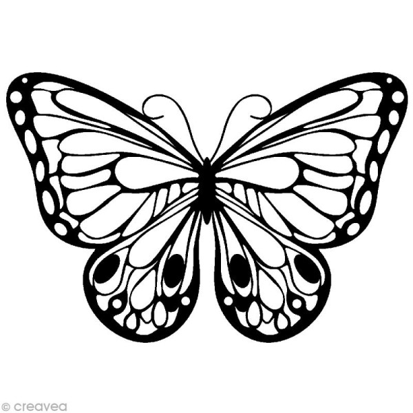 Pochoir inversé silhouette - Papillon - 15 x 15 cm - Photo n°1