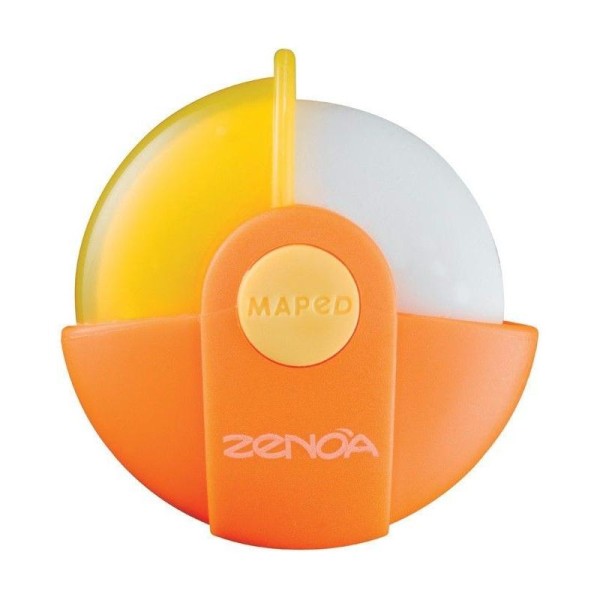 Gomme Protection Maped Zenoa, avec étui rotatif jaune - Photo n°1