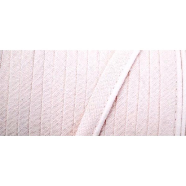 Passepoil coton rose dragée 12mm - Photo n°1