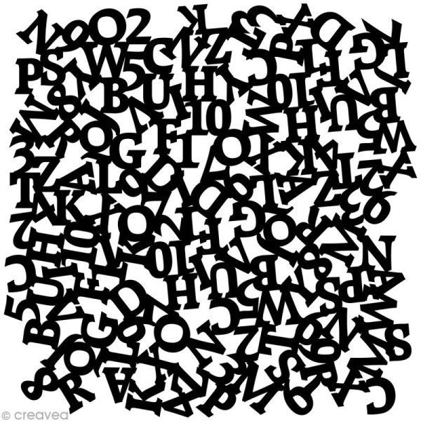 Pochoir inversé silhouette - Alphabet - 30 x 30 cm - Photo n°1