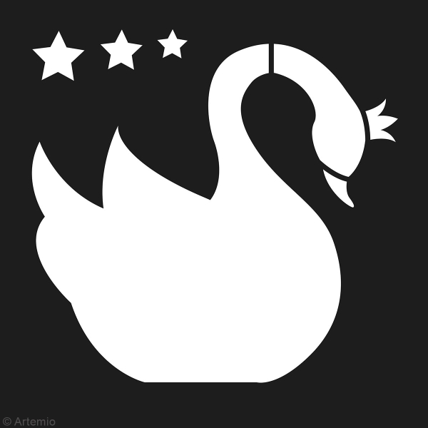 Pochoir Artemio Lovely Swan - Cygne - 30 x 30 cm - Photo n°2