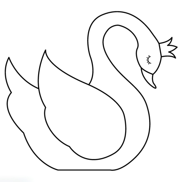 Tampon Bois Lovely Swan Artemio - Cygne - 5 x 5 cm - Photo n°1