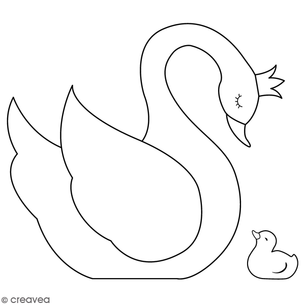 Tampon Bois Lovely Swan Artemio - Maman cygne - 7,5 x 6,5 cm - Photo n°1