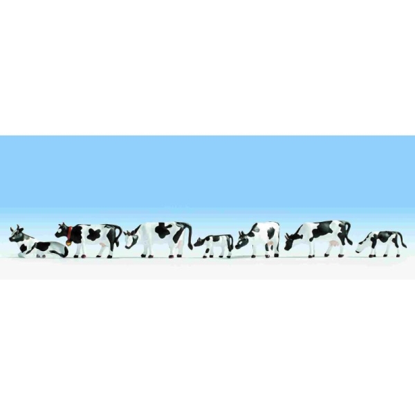 Vaches, blanches et noires - Echelle HO (1/87) - Photo n°1