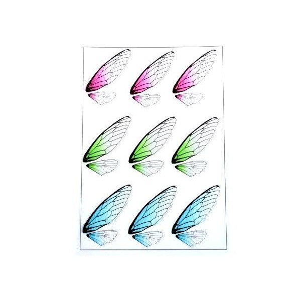 S11105876 PAX de 2 Planches imprimées d'ailes de papillons pour bijoux résine Multicolores - Photo n°1