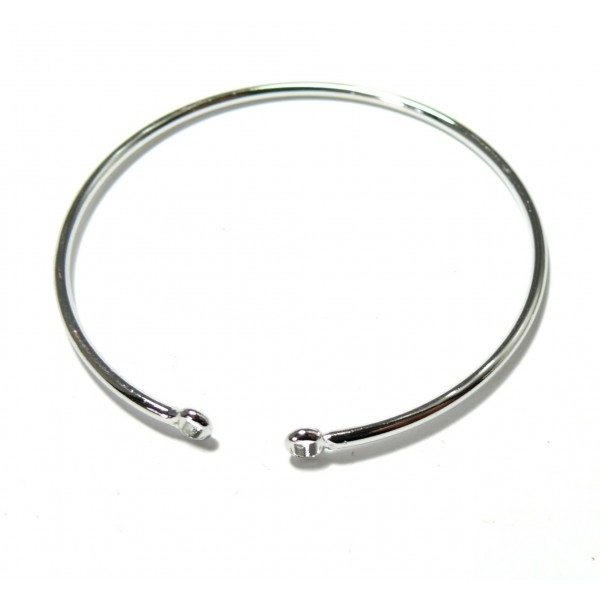 BN1129449 PAX 2 Supports bracelet Jonc avec anneau 55mm couleur Argent Platine - Photo n°1