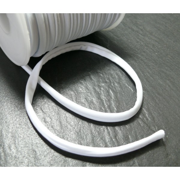 H11301 Lot de 2 mètres élastique 5 par 3 mm Blanc pour création collier, headband... - Photo n°2