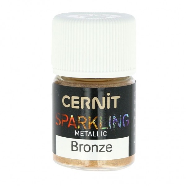 Poudre de mica pour la pâte polymère Cernit Sparkling Metallic Bronze - Photo n°1