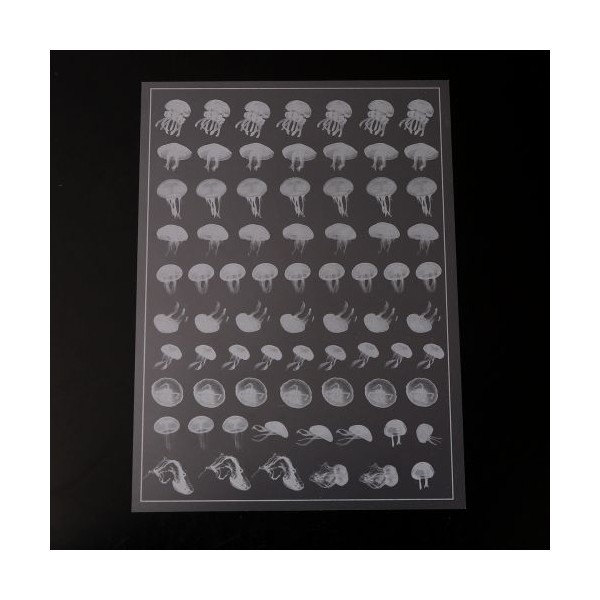 PS110109185 PAX de 1 Planche imprimées Méduse pour bijoux résine - Photo n°1