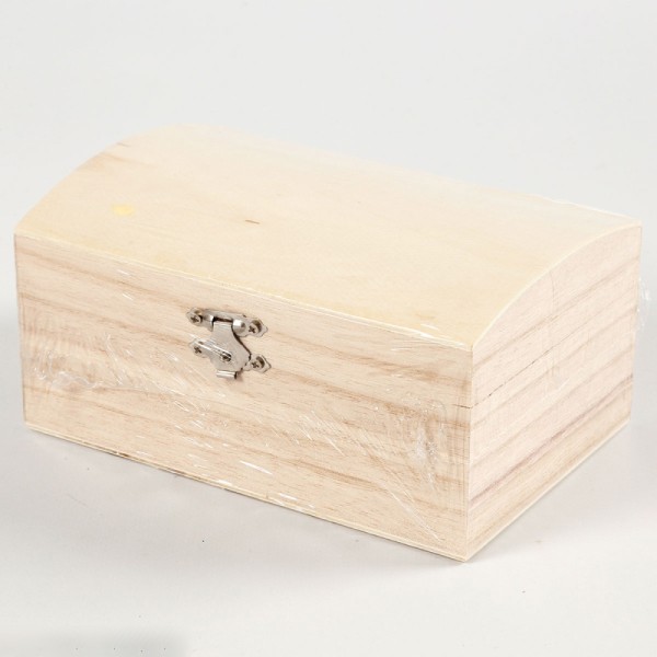 Petite boîte coffre en bois à décorer - 15 x 9,5 x 5 cm - Photo n°2