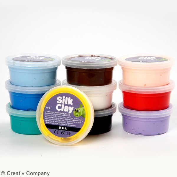 Kit Pâte à modeler Silk Clay - Multicolore - 10 pcs - Photo n°3