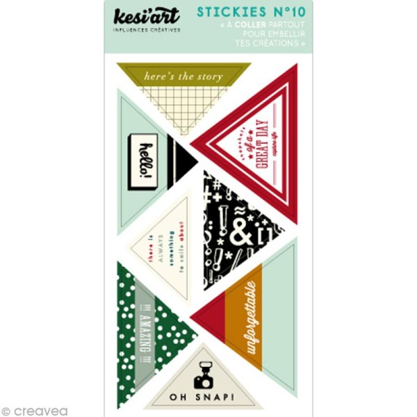 Stickers stickies Kesi'Art - Edito N°10 - Planche 13,5 x 7,6 cm - Photo n°1