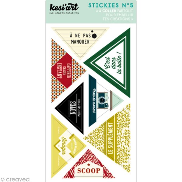 Stickers stickies Kesi'Art - Edito N°5 - Planche 13,5 x 7,6 cm - Photo n°1