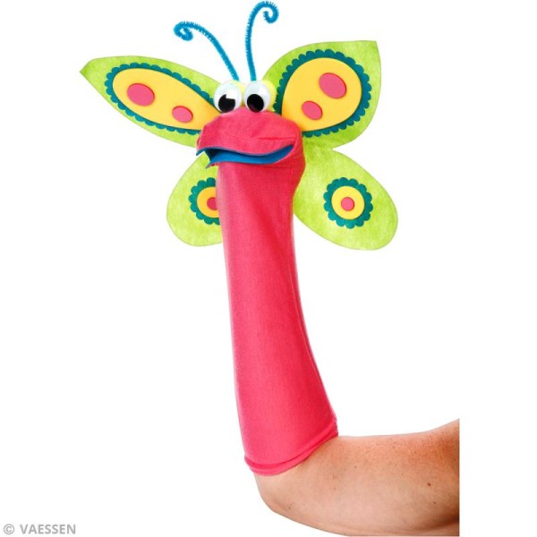 Kit marionnette à main à fabriquer - Sock friends Puppets - Papillon -  Marionnette à main - Creavea