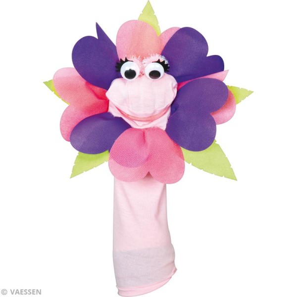 Kit marionnette à main à fabriquer - Sock friends Puppets - Fleur - Photo n°2