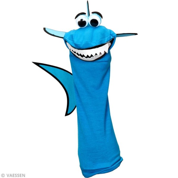 Kit marionnette à main à fabriquer - Sock friends Puppets - Requin - Photo n°2