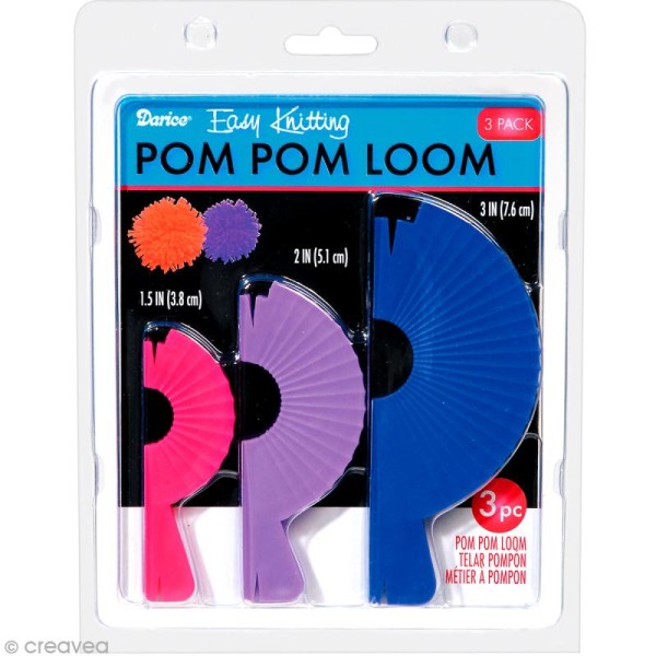 Appareil à pompon - Pompom Loom - 3 pcs - Photo n°1