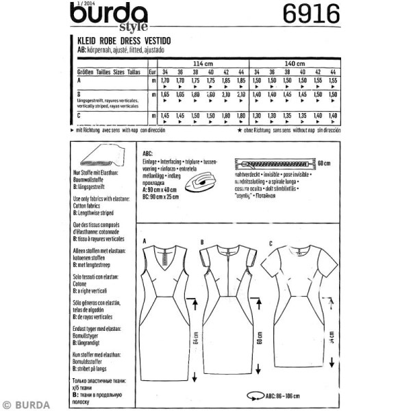 Patron Burda - Femme - Robe - 6916 - Photo n°4