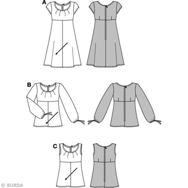 Patron Burda - Femme - Robe et blouse - 7798 - Photo n°3