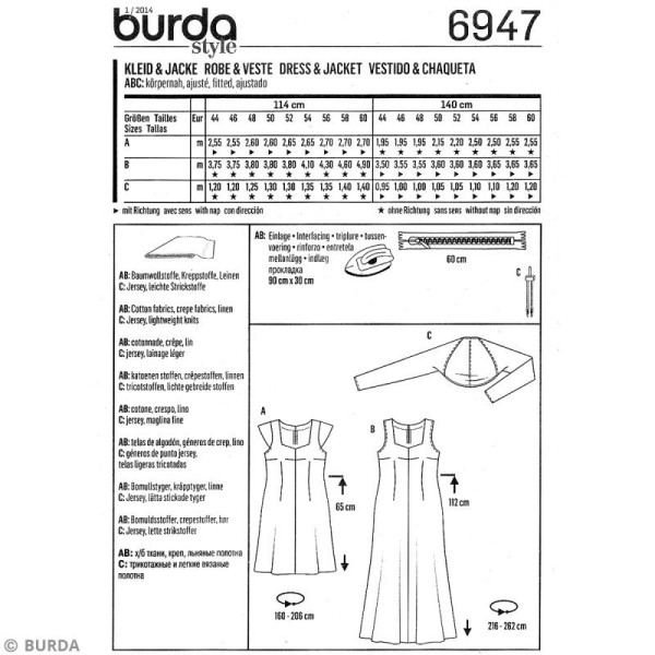 Patron Burda - Femme - Robe et cache-épaules grande taille - 6947 - Photo n°4