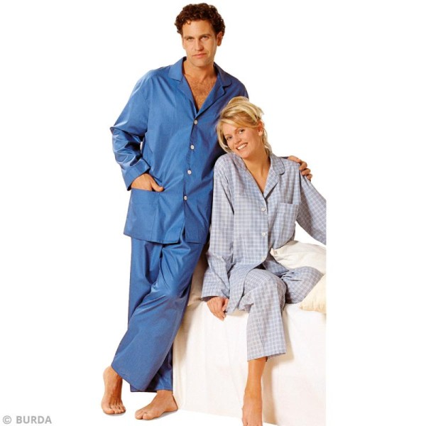 Patron Burda - Femme et homme - Pyjama basique - 2691 - Photo n°2