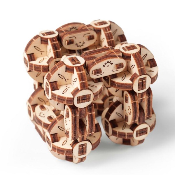 Flexi-Cube - Puzzle 3d Mécanique en bois - Ugears France - Photo n°1