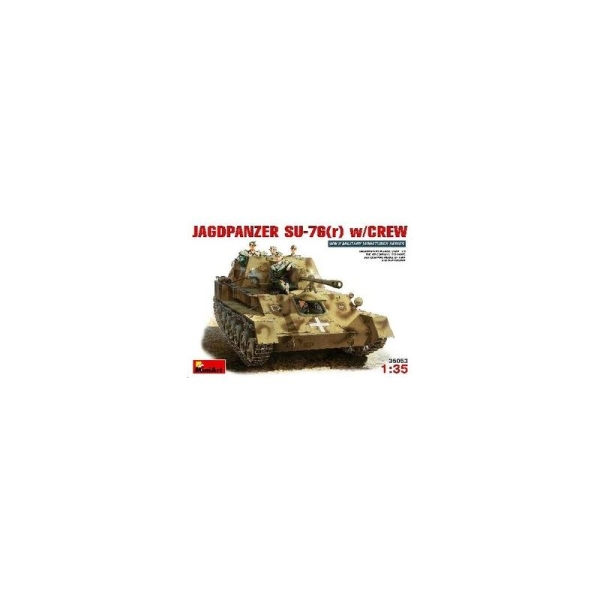 Maquette Jagdpanzer SU-76(R) avec artilleurs, 2ème GM - Echelle 1/35 - Miniart - Photo n°1