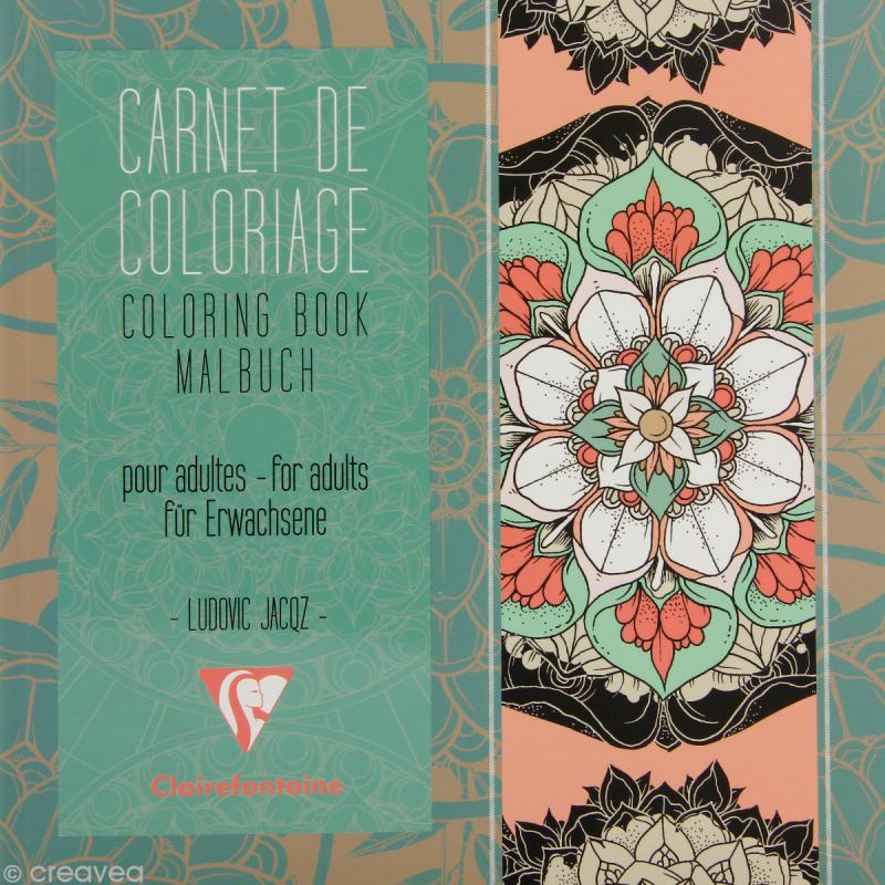 Carnet de coloriage Mandala pour adulte - 18 pages - 20 x 20 cm - Livre coloriage  adulte - Creavea
