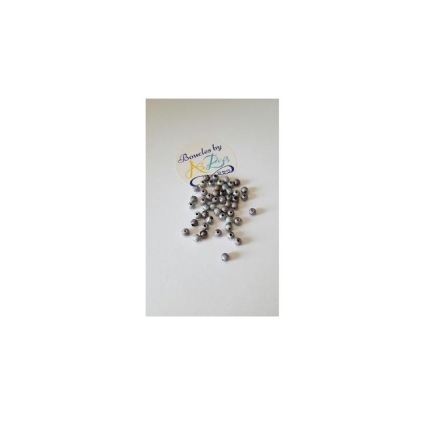 Perles scintillantes grises 4mm x50 - Photo n°1
