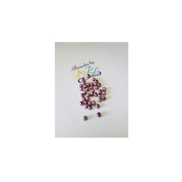 Perles scintillantes violettes 4mm x50 - Photo n°1