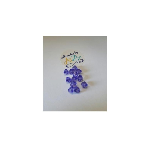 Perles toupies violettes 8*8mm x100 - Photo n°1