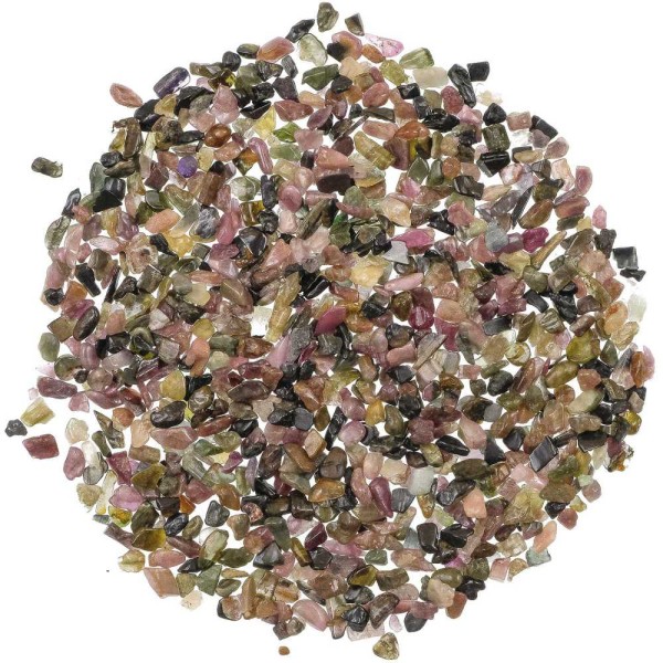 Mini pierres roulées tourmaline multicolore - 3 à 8 mm - 50 grammes. - Photo n°1