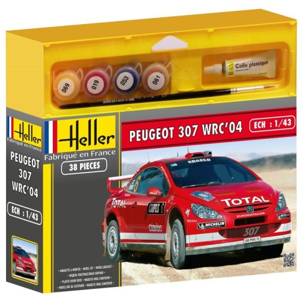 Peugeot 307 WRC '04, ech 1/43  - Echelle 1/18 - Heller - Photo n°1