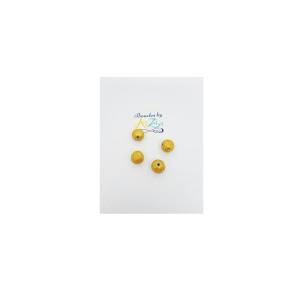Perles scintillantes dorées 12mmx10 - Photo n°1