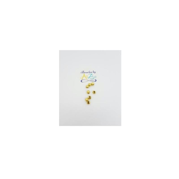 Perles rondes dorées 6mm x40 - Photo n°1