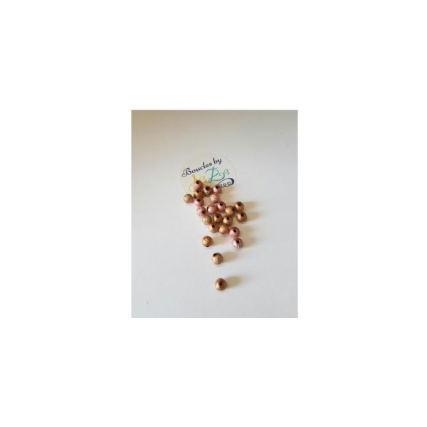 Perles scintillantes cuivrées 6mm x40 - Photo n°1