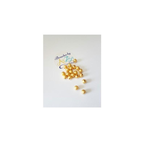 Perles scintillantes dorées 6mm x20 - Photo n°1