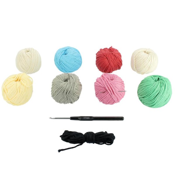 Kit crochet doudou - Patchwork family - Bruno l'ourson - Photo n°3