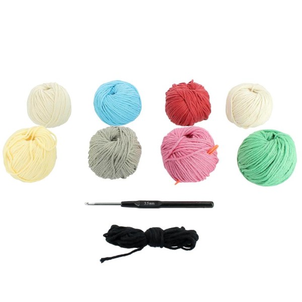 Kit crochet doudou - Patchwork family - Lenny le lapin - Photo n°3