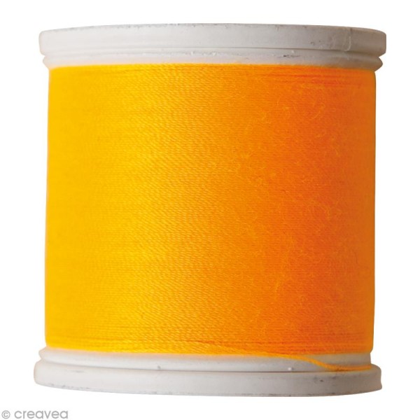 Fil à broder Orange fluo - 20 m x 0,5 mm - Photo n°1